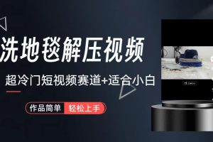 (6938期)超冷门抖音短视频赛道-清洗地毯解压视频-简单无脑怼作品(教程+素材)