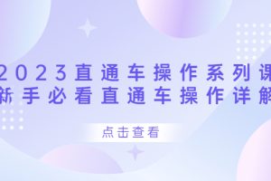 (6766期)2023直通车操作 系列课,新手必看直通车操作详解