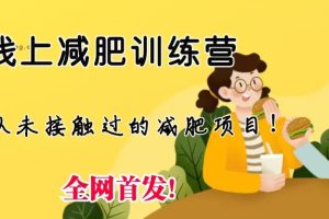 (6709期)线上减肥训练营,足不出户,仅靠拉几个社群,发几条朋友圈,月实现入五位