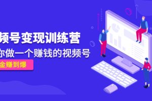 (4499期)《视频号变现训练营》带你做一个赚钱的视频号,佣金赚到爆!