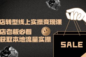 (3997期)实体店转型线上实操变现课:实体店老板必看,快速获取本地流量实操