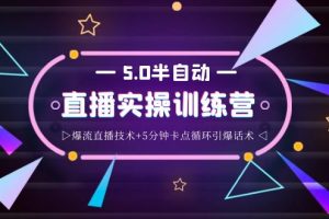 (3763期)蚂蚁·5.0半自动直播2345打法,半自动爆流直播技术+5分钟卡点循环引爆话术