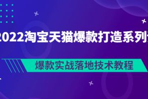 (2847期)2022淘宝天猫爆款打造系列课:爆款实战落地技术教程(价值1980元)