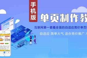 (1027期)单页网站制作,单页优化及推广技术教程(操作项目必备)