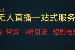 (7654期)无人直播全套服务,变现稳定