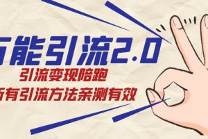 (7418期)绅白·万能引流2.0,引流变现陪跑,所有引流方法亲测有效