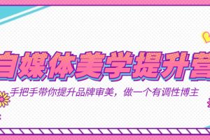 (7404期)自媒体-美学提升营 手把手带你提升-品牌审美,做一个有调性博主(11节课)