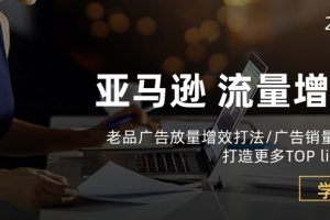 (10566期)亚马逊流量 增长-老品广告 放量增效打法/销量翻倍/打造更多TOP listing