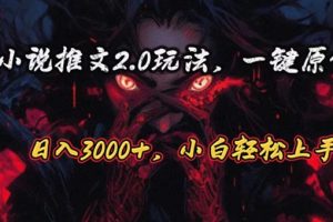 (10724期)原创漫画小说推文2.0玩法,单日最高3000+,ai全自动产出,可参加中视频…