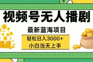 (12128期)视频号无人播剧,轻松日入3000+,最新蓝海项目,拉爆流量收益,多种变…