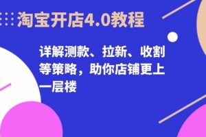 (13202期)淘宝开店4.0教程,详解测款、拉新、收割等策略,助你店铺更上一层楼