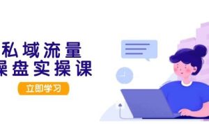 (13249期)私域流量操盘实操课,从用户调研到成交变现,打造可落地的私域引流策略