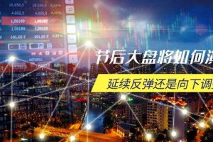 (14065期)节后大盘将如何演绎,延续反弹还是向下调整,关键时间点和空间位待解
