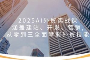 (14135期)2025AI外贸实战课:涵盖建站、开发、营销, 从零到三全面掌握外贸技能