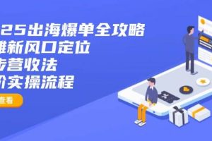 (14130期)2025出海爆单全攻略:抢滩新风口定位+四步营收法+六阶实操流程