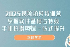 (14272期)2025视频拍剪特训营,掌握软件基础与特效,手机拍摄剪辑一站式提升