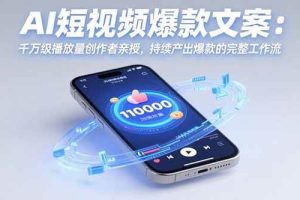 (15569期)AI短视频爆款文案:千万级播放量创作者亲授,持续产出爆款的完整工作流