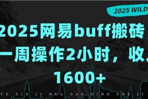 (15666期)2025网易buff搬砖,一周操作2小时,收入1600+